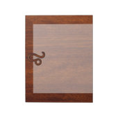 Leo Zodiac Sign in Mahogany wood style Notitieblok (Linkerzijde)