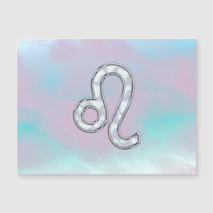 Leo Zodiac Sign in Moeder Pearl Style Print