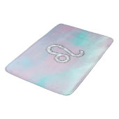 Leo Zodiac Sign in Moeder Pearl Style Print Badmat (Gekanteld)