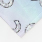 Leo Zodiac Sign in Moeder Pearl Style Print Fleece Deken (Hoek)