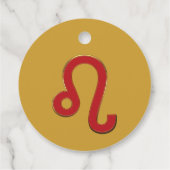 LEO Zodiac Sign Juli Astrology Baby shower Bedankjes Labels (Achterkant)