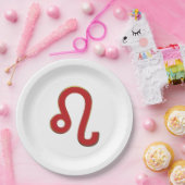 LEO Zodiac Sign Juli Augustus Birthday Astrology Papieren Bordje (Feest)
