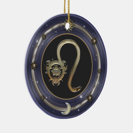 Leo Zodiac Sign Keramisch Ornament (Rechts)