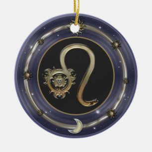 Leo Zodiac Sign Keramisch Ornament