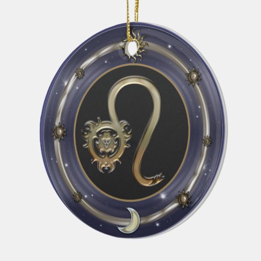 Leo Zodiac Sign Keramisch Ornament (Links)