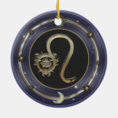 Leo Zodiac Sign Keramisch Ornament (Achterkant)