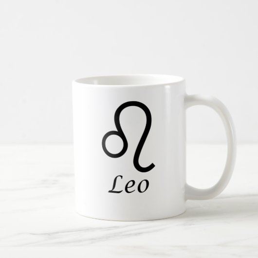 "Leo" Zodiac Sign Koffiemok (Rechts)