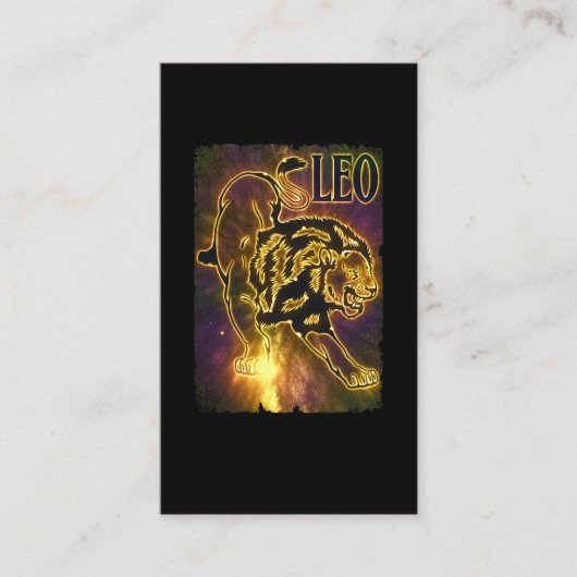 Leo Zodiac Sign Lion Birthday Juli Visitekaartje (Voorkant)