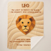 Leo Zodiac Sign Modern 3D Astrology Design Sherpa Deken (Voorkant)
