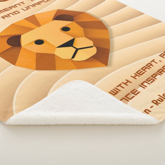 Leo Zodiac Sign Modern 3D Astrology Design Sherpa Deken (3/4)