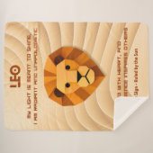 Leo Zodiac Sign Modern 3D Astrology Design Sherpa Deken (Voorkant (horizontaal))