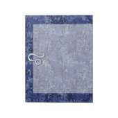 Leo Zodiac Sign on Blue Digital Camouflage Notitieblok (Linkerzijde)