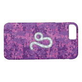 Leo Zodiac Sign on Fuchsia Camouflage Case-Mate iPhone Case (Achterkant (Horizontaal))