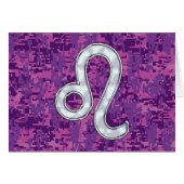 Leo Zodiac Sign on Fuchsia Digital Camouflage (Voorkant Horizontaal)