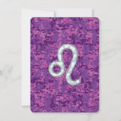 Leo Zodiac Sign on Fuchsia Digital Camouflage (Voorkant)