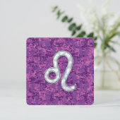 Leo Zodiac Sign on Fuchsia Digital Camouflage (Staand voorkant)