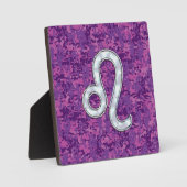 Leo Zodiac Sign on Fuchsia Digital Camouflage Fotoplaat (Voorkant)