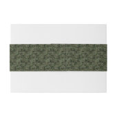 Leo Zodiac Sign on Green Digital Camo Uitnodigingen Wikkel (Achterkant Voorbeeld)