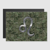 Leo Zodiac Sign on Olive Green Digital Camo (Voorkant / Achterkant)
