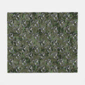 Leo Zodiac Sign on Olive Green Digital Camo Fleece Deken (Voorkant (Horizontaal))