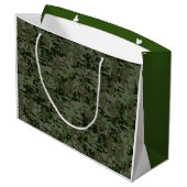 Leo Zodiac Sign on Olive Green Digital Camo Large Cadeautasje (Achterkant Gekanteld)