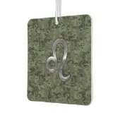 Leo Zodiac Sign on Olive Green Digital Camo Luchtverfrisser (Links)