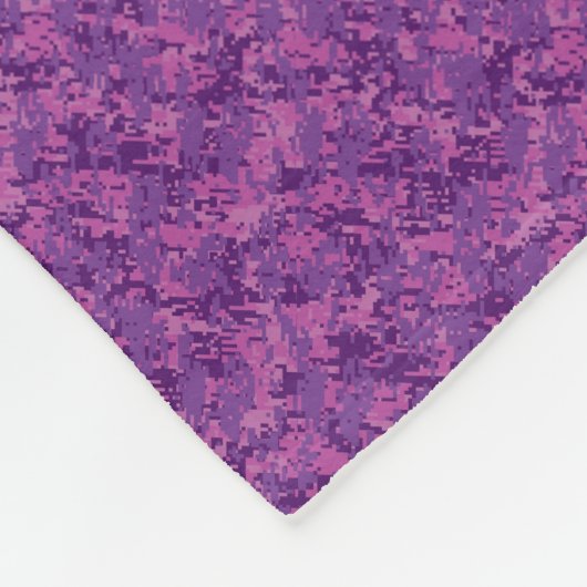 Leo Zodiac Sign on Pink Fuchsia Digital Camo Fleece Deken (Hoek)