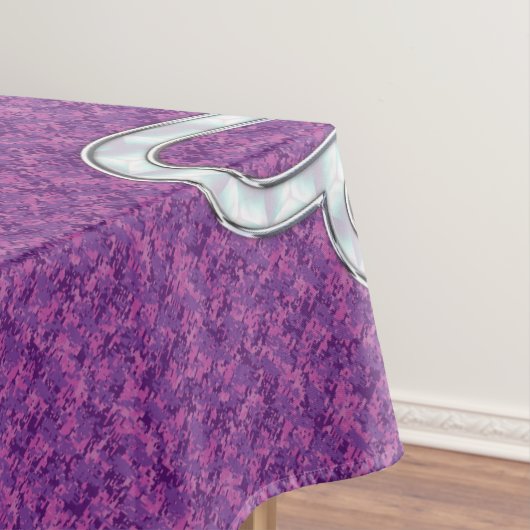 Leo Zodiac Sign on Pink Fuchsia Digital Camo Tafelkleed (Voorbeeld)
