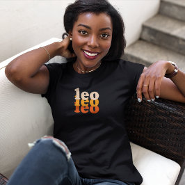 Leo Zodiac Sign | Oranje stroomkleur T-shirt