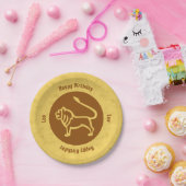 Leo Zodiac Sign Papieren Bordje (Feest)