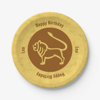 Leo Zodiac Sign Papieren Bordje