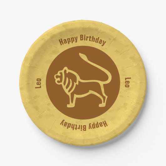 Leo Zodiac Sign Papieren Bordje (Voorkant)