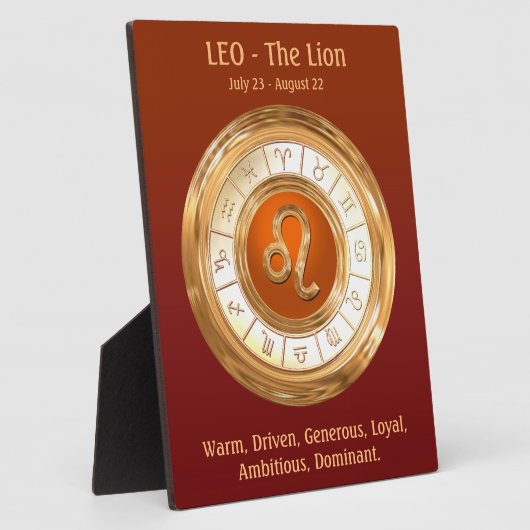 LEO Zodiac Sign Personality Traits Fotoplaat (Zijkant)