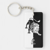 Leo Zodiac Sign. Sleutelhanger, zwart-wit Sleutelhanger (Voorkant)