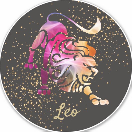 Leo - Zodiac Sign Sticker (Voorkant)