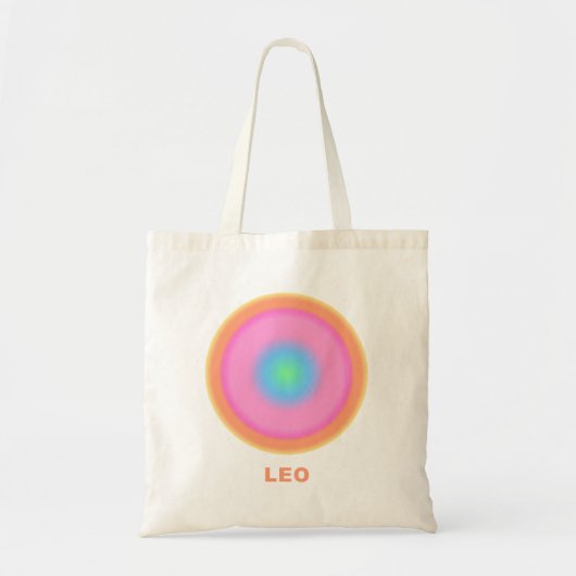 Leo Zodiac Sign Stijlgradiënt Tote Bag (Voorkant)