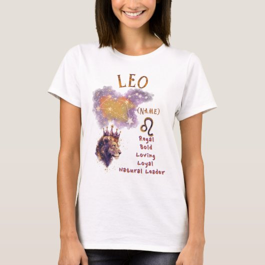 Leo Zodiac Sign T-shirt *1 (Voorkant)