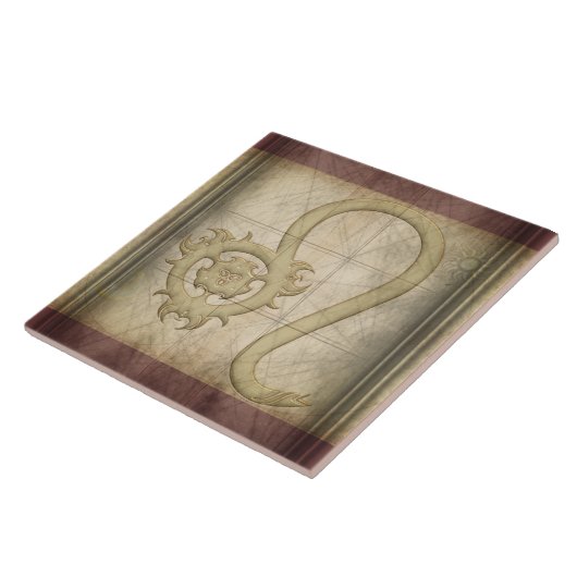 Leo Zodiac Sign Tegeltje (Zijkant)