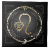 Leo Zodiac Sign Tegeltje (Voorkant)