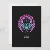 Leo Zodiac Sign The Lion Design Birthday Gift Kaart (Voorkant)