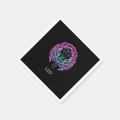 Leo Zodiac Sign The Lion Design Birthday Gift Servet (Hoek)