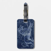 Leo Zodiac Sign Vintage Illustratie Bagagelabel (Achterkant verticaal)