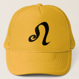 Leo Zodiac Sign Yellow Gold Trucker Pet