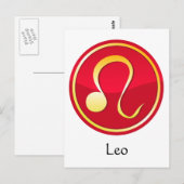 Leo - Zodiac Signs Briefkaart (Voorkant / Achterkant)