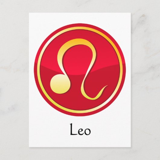 Leo - Zodiac Signs Briefkaart (Voorkant)