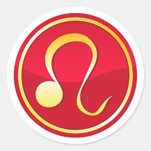 Leo - Zodiac Signs Ronde Sticker (Voorkant)