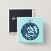 Leo Zodiac Square Pin Vierkante Button 5,1 Cm (Voorkant /achterkant)