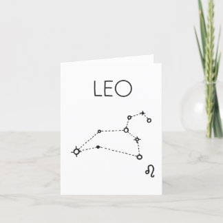 LEO zodiac star constellation blanco card Bedankkaart
