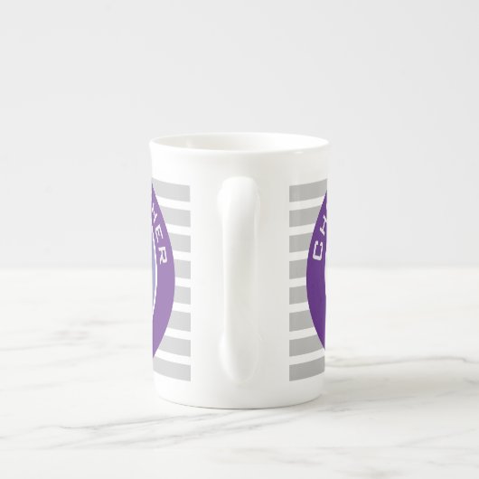 Leo Zodiac Star Sign. Naam eigenaar Porselein Kop (Achterkant)