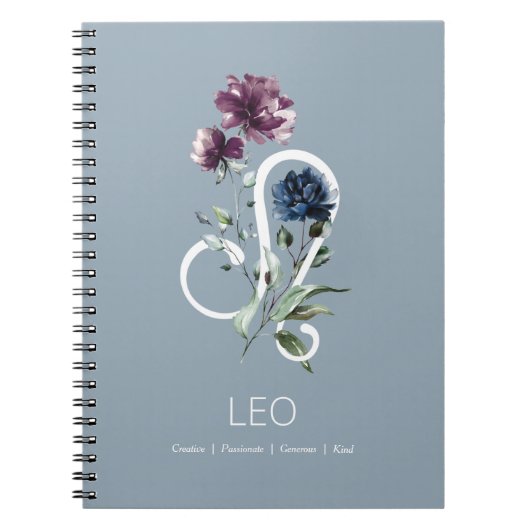 Leo Zodiac Star Sign Notitieboek (Voorkant)